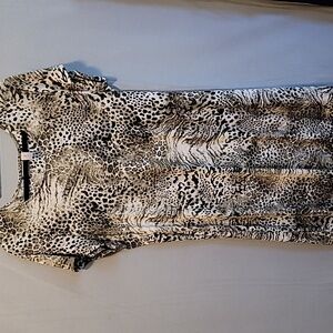 Easywear by Chico’s size 2 animal print short sleeve dress